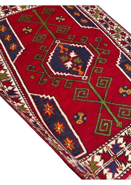 El Dokuma Izmir Bergama Halısı 128X170 Kırmızı Kök Boya Yün Halı Kırmızı fırsatları