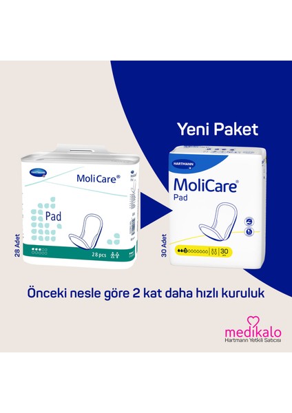 Molicare Pad 3 Damla 30'lu Mesane Pedi fiyatları