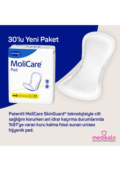 Molicare Pad 3 Damla 30'lu Mesane Pedi fırsatları