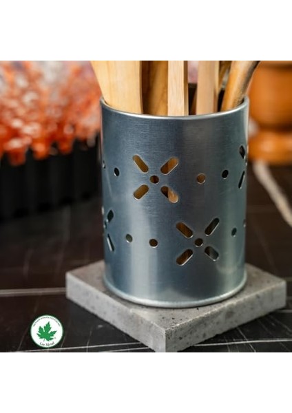 Metal Papatya Çatal-Bıçaklık Metal Mutfak Düzenleyici, Kaşıklık, Tezgahüstü Organizer, Kaşıklık Standı LN1211G modelleri