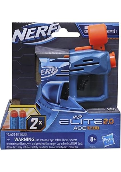 Elite 2.0 Ace Sd-1 Blaster, 2 Resmi Elite Dart, Teknede 1 Dart Depolama, Gizli Boyutlu, Aşağı Çekmeli Astar Kolu, Kullanımı Kolay