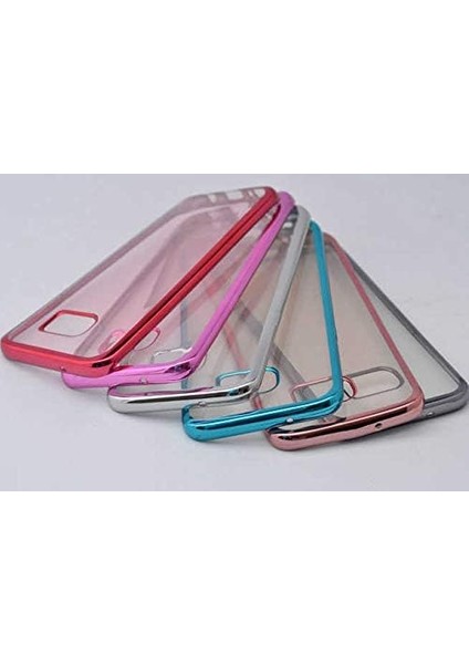 Galaxy S6 Edge Uyumlu Lazer Kesim Yumuşak Silikon Kılıf (Gümüş Rengi)