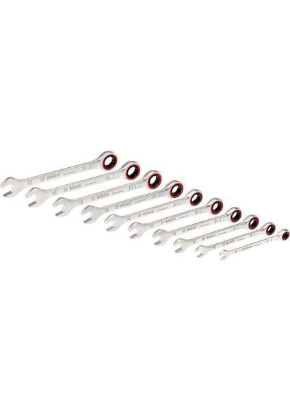 Professional Cırcır Anahtar Seti 10 Parça (Boyutlar 8, 10, 12, 13, 14, 15, 16, 17, 18 ve 19 mm Dahil)