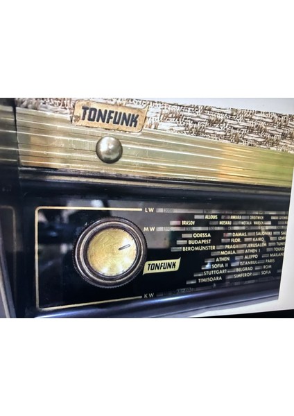 Tonfunk Marka Antika Lambalı Radyo -Çalışır Durumda indirimleri
