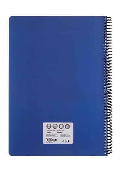 Renkli Spiralli Defter, A4, 100 Yaprak, 70G Kağıt, Düz Sayfa, Dayanıklı Kapak, Kolay Açılan Spiral Cilt, Asorti Renkler, Kullanışlı ve Şık Tasarım
