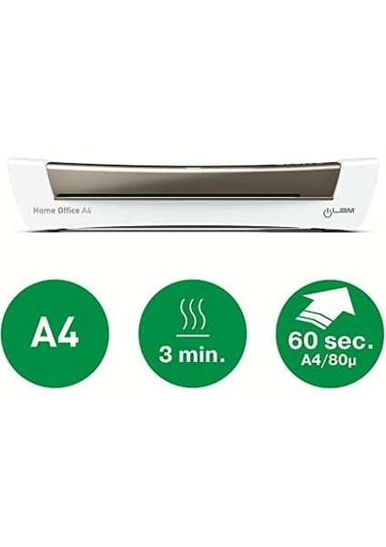 A4 Laminasyon Cihazı, 80 Ila 125 Mikron Laminasyon Folyoları Için, Laminasyon Kılıfları Dahil, Başlangıç Kiti, Ev Ofisi, Küçük Ofis ve Okulda Kullanım Için Ideal, Gri, Ilam, 73680089 modelleri