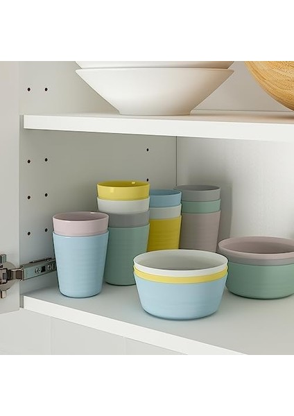 204.613.78 Kalas 6&apos;lı Paket Plastik Kase Tabağı Çok Renkli Pastel fiyatları