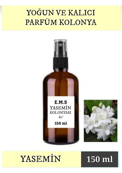 Yasemin Kolonyası 150 ml Yoğun ve Kalıcı 80 Derece Parfümlü Kolonya.