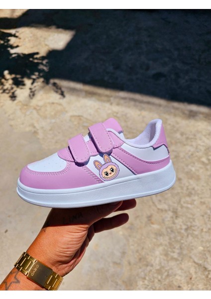 Mor Lalik Bu Baskılı Kız Çocuk Spor Ayakkabı Sneaker