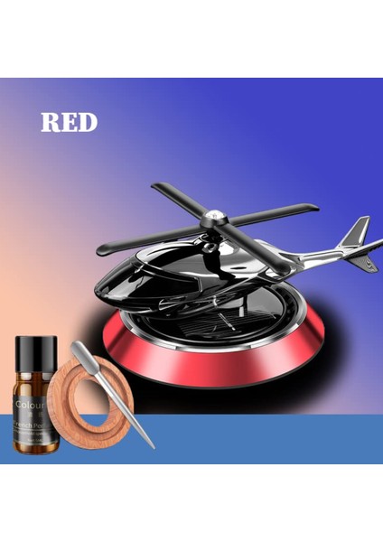 Helikopter Araba Kokusu Kırmızı | Güneş Enerjili Oto Koku | Sıradışı Araç Aksesuarı Hediye modelleri