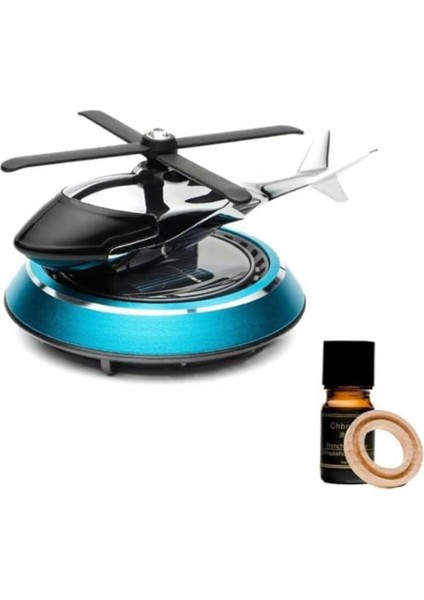 Helikopter Araba Kokusu Mavi | Güneş Enerjili Oto Koku | Sıradışı Araç Aksesuarı Hediye