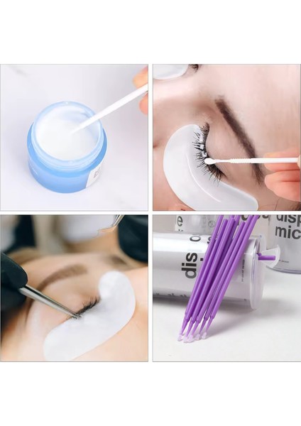 Microbrush Ipek Kirpik Çubukları 100 Adet Mikrobrush Fırça indirimleri