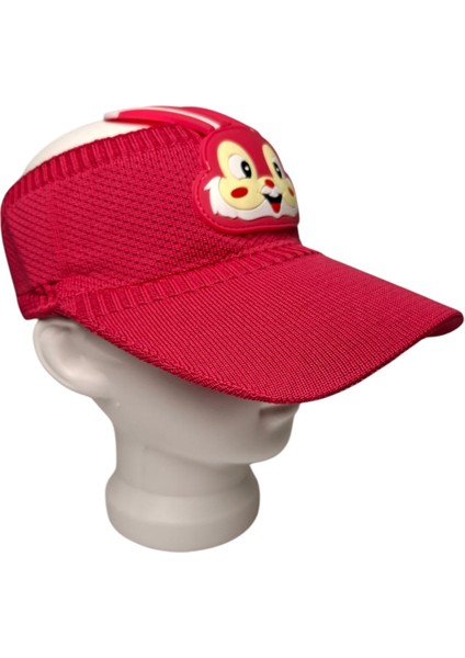 2-8 Yaş Kız Çocuk Kırmızı Renk Rabbit Figürlü Yazlık Vizör Şapka fiyatları