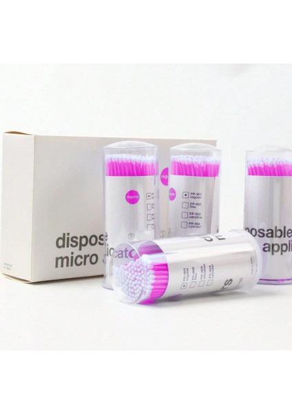 Microbrush Ipek Kirpik Çubukları 100 Adet Mikrobrush Fırça modelleri