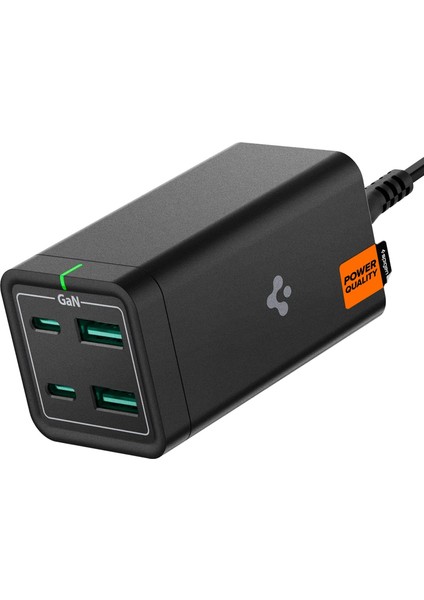 65W Usb-C 4 Port Adaptör Şarj Isısını Düşürür Gan Hızlı Şarj Aleti Masaüstü Şarj Istasyonu (1.5 Metre Ac Kablo) Macbook Type-C PD2101 - ACH03787