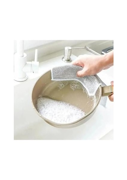 Telli Bulaşık Bezi Ovma Teli ve Çok Amaçlı Multi Ince Temizlik Fırçası 4 Adet fiyatları