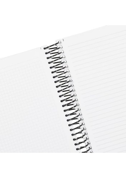 Infinity Pastel Serisi, A4, 7 Konulu (5 Kareli, 2 Çizgili) 210 Yaprak Pp Kapaklı Spiralli Defter, Yeşil