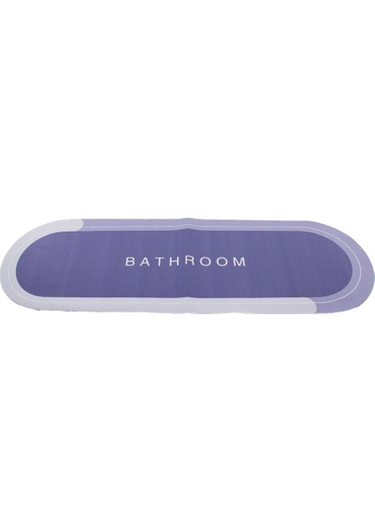 Oval Düz Renkli Su Emici - Sihirli Banyo Paspasi Elastik 116 x 37.5cm
