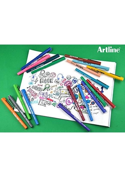 Artline 200N Fine Keçe Uçlu Yazı Kalemi Uç:0,4 Mm, Pembe modelleri