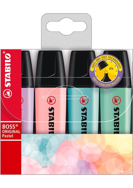 Pastel- Marker Işaretleme Kalemi, 2 mm ve 5 mm Uç, 4lü Paket (4 Adet x 1 Paket)