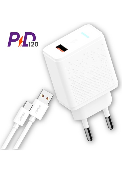 120W Turbo Şarj Seti | Telefon Ekranında Saniyeli Gösterim