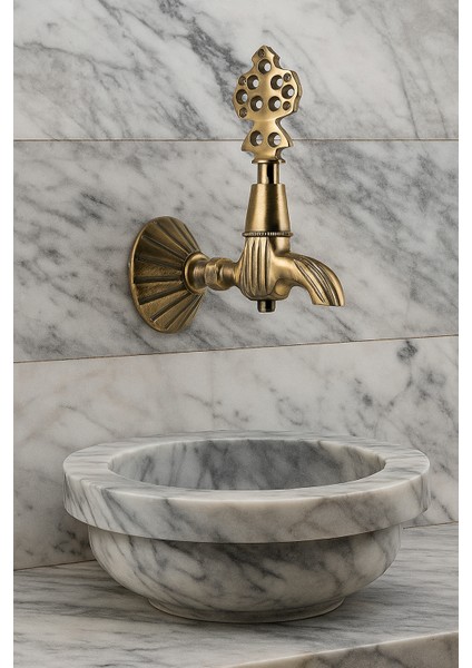Osmanlı Nostalji Hamam Sauna Musluğu - Gold