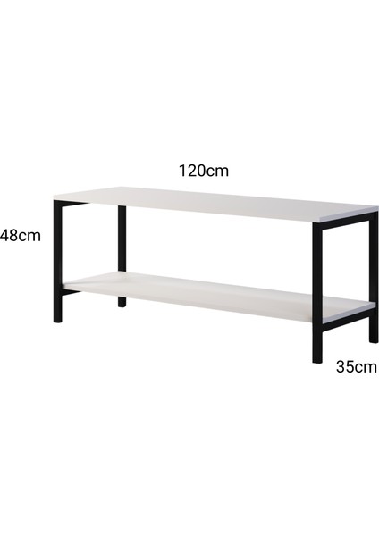 Oziba Tv Ünitesi, Metal Ayaklı Televizyon Sehpası 120 cm fırsatları