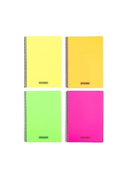 Karina Neon Serisi, A4 100 Yaprak Kareli Pp Kapaklı Spiralli Defter, Pembe modelleri