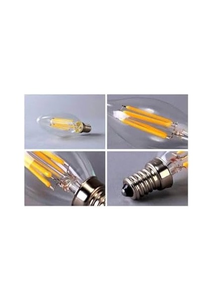 LED Ampul 4W E14 Ince Duy Dimmerli Gün Işığı 3200K Lambam 10 Adet ERD25 Düz Mum Ampul modelleri