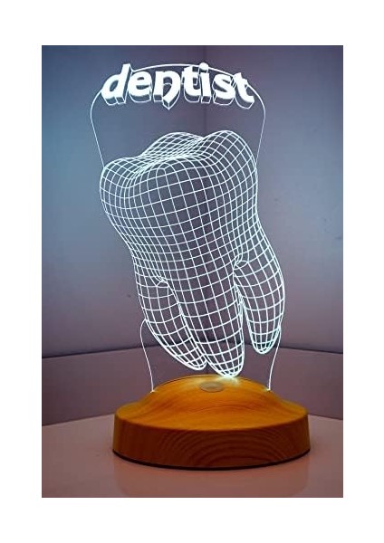 Diş Doktoru Hediyesi Dentist 3D LED Lamba