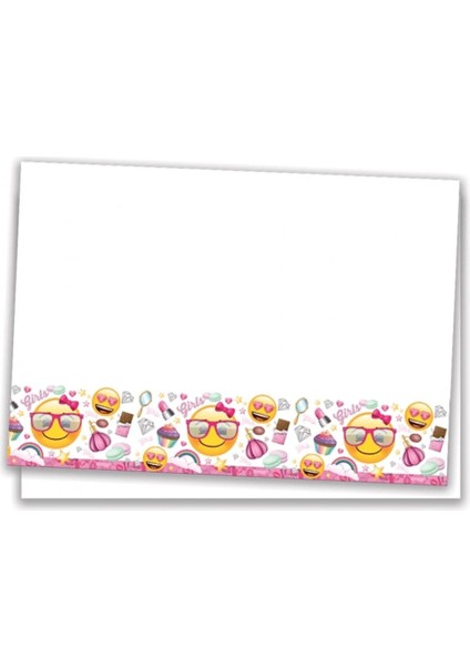 Plastik Masa Örtüsü Süslü Emoji