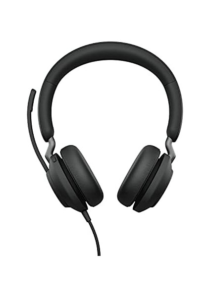 Evolve2 40 Pc Headset – Gürültü Önleyici Microsoft Teams Sertifikalı Stereo Kulaklıklar 3 Mikrofon Çağrı Teknolojisi – Usb-A Kablosu – Siyah