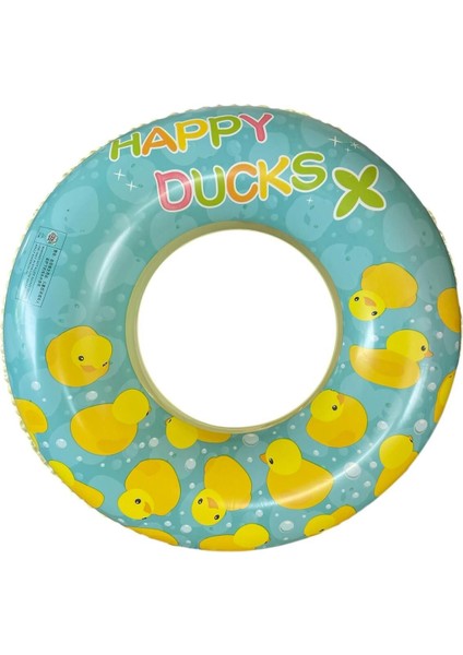 Renkli 70CM Şişme Yüzme Simidi, Deniz ve Havuz Için Güvenli ve Keyifli Kullanım