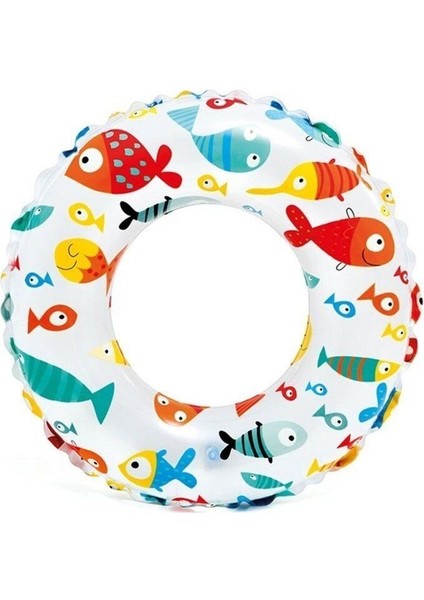 Çok Renkli Intex Baskılı Simit 51 Cm, Eğlenceli ve Şık Tasarım