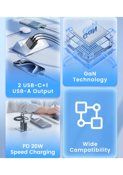 Yesnıce Galaxy Tab S7 Fe/s8/s9 FE/S10 Fe/ultra 40W Gan Süper Hızlı Şarj Adaptörü Tam Uyumlu fırsatları