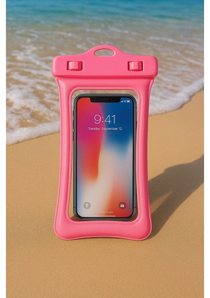 Pembe Renkli Su Geçirmez Telefon Kılıfı Balonlu Sualtı Tasarımı fiyatları