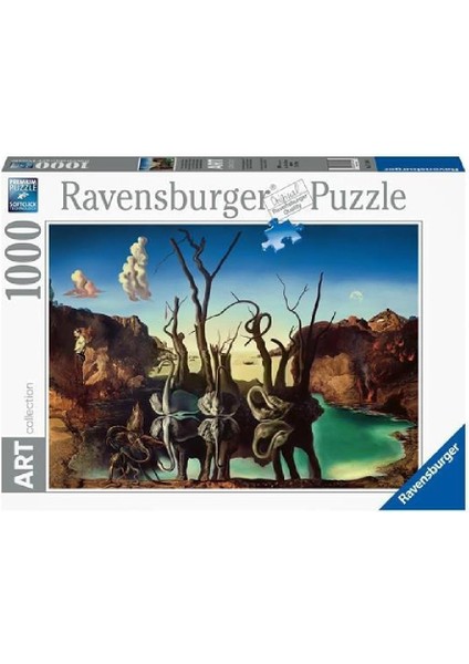 1000P Puzzle Dali Filleri Yansıtan Kuğular, Yapboz