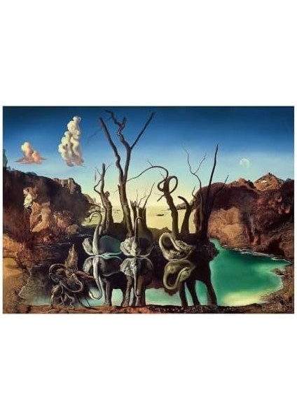 1000P Puzzle Dali Filleri Yansıtan Kuğular, Yapboz fiyatları