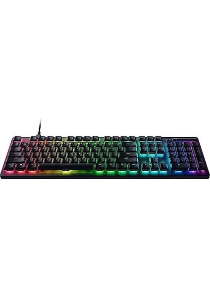Deathstalker V2 (Kırmızı Anahtar) - Optik Düşük Profilli Oyun Klavyesi (Doğrusal Optik Anahtarlar, Çıkarılabilir Cable, Lazerle Kazınmış Tuş Başlıkları, Rgb) Us-Düzeni | Siyah