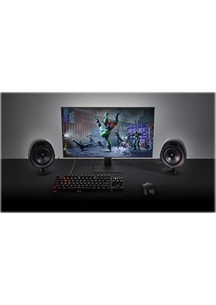 Arena 3 Tam Kapsamlı 2.0 Oyun Hoparlörleri, Hoparlör Üzeri Kumandalar, 4 Hoparlör Sürücüleri, Kablolu ve Bluetooth, 3.5 mm Yardımcı, Mobil, Ayarlanabilir Stand
