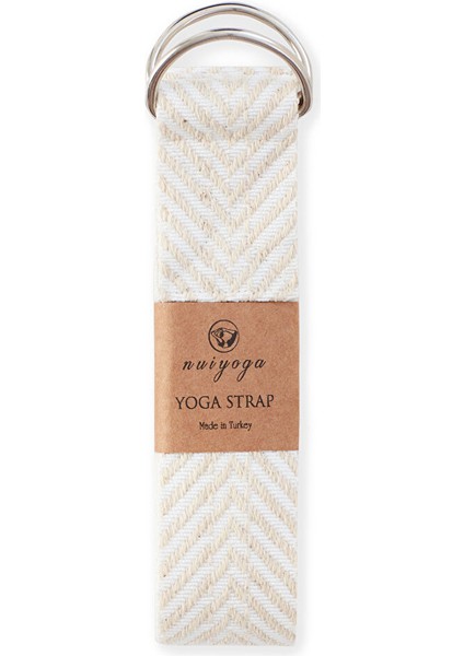 Beyaz Zebra Desenli Yoga Kemeri ( Kayışı )