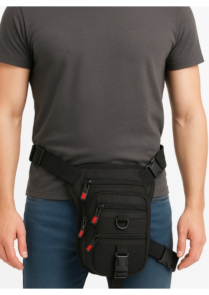 Bel ve Bacak Çantası Tabanca Bölmeli Tactical Siyah 8683255013845