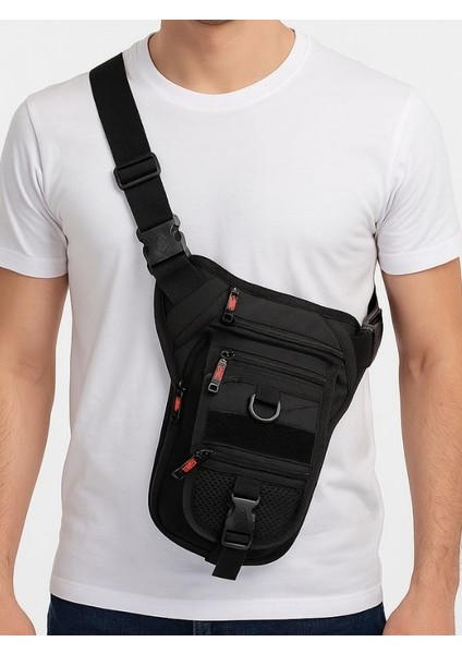 Bel ve Bacak Çantası Tabanca Bölmeli Tactical Siyah 8683255013845