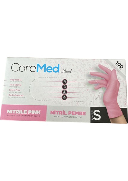 Nitril Pudrasiz Eldiven Small 100 Lü Coremed