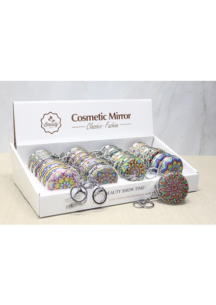 Taşlı El Aynası Anahtarlık Model 6