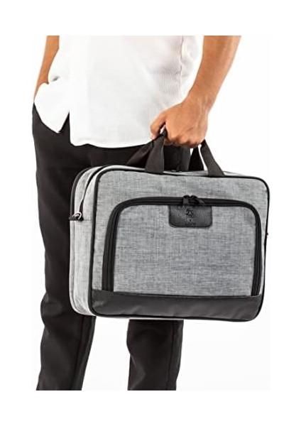 Modern 15.6” Su Geçirmez Kumaş ve Fermuar Koruyuculu Macbook Notebook Laptop El Çantası Gri ETK10 fiyatları
