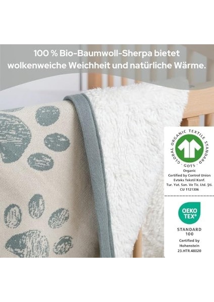 100 Organik Pamuk Örme Peluş Sherpa Katmanlı Bebek Battaniyesi 76,2 cm x 96,5 cm Nane – Rahat ve Sıcak Yenidoğan Temelleri - Çocuk Odası, Beşik, Bebek Arabası Alma Battaniyesi Için Yumuşak Kundak fiyatları