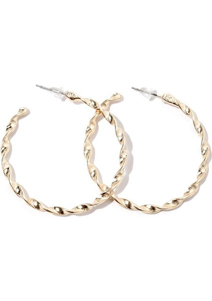 Burgu Detaylı Halka Küpe