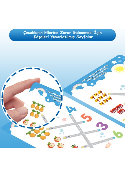 Yaz Sil 3-6 Yaş Eğitici Öğretici Kitap Seti - Çizim ve Zeka Gelişim Etkinlikleri