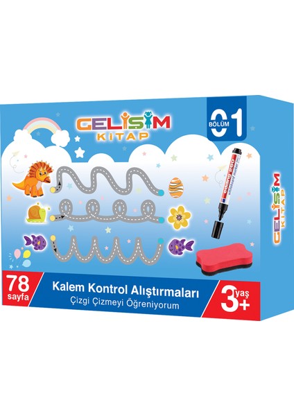 Yaz Sil 3-6 Yaş Eğitici Öğretici Kitap Seti - Çizim ve Zeka Gelişim Etkinlikleri